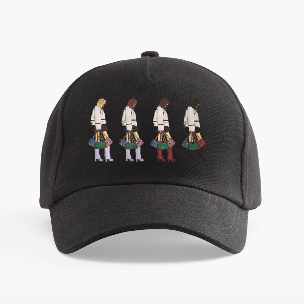 Fashion Ball Cap Hat Hand Sketch Baseball Cap Street Style Gift Present Cool Fun
